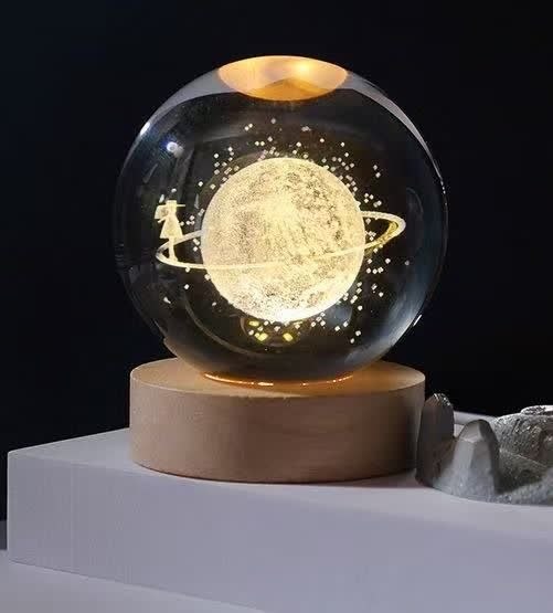 گوی کریستال طرح ماه و دختر کد 509