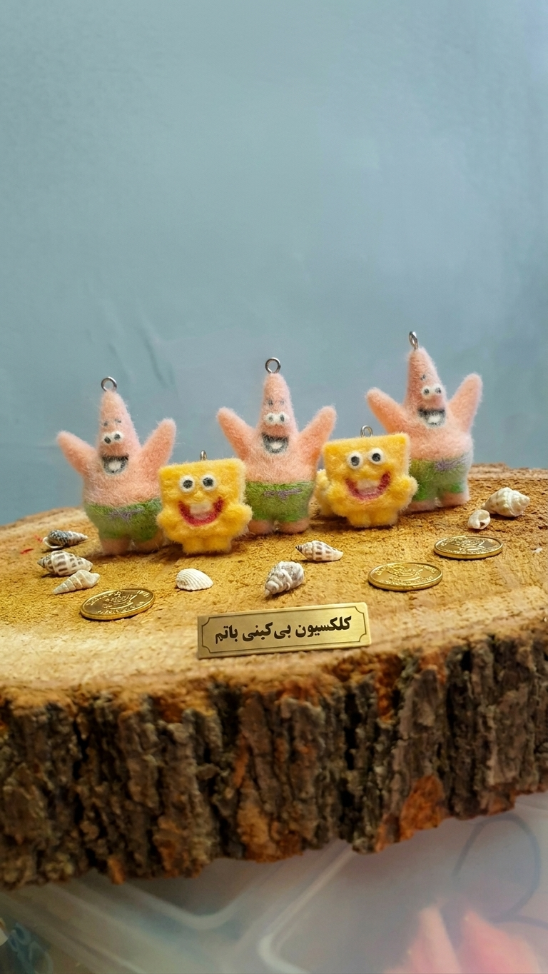 آویز طرح پاتریک و باب اسفنجی کد 9020