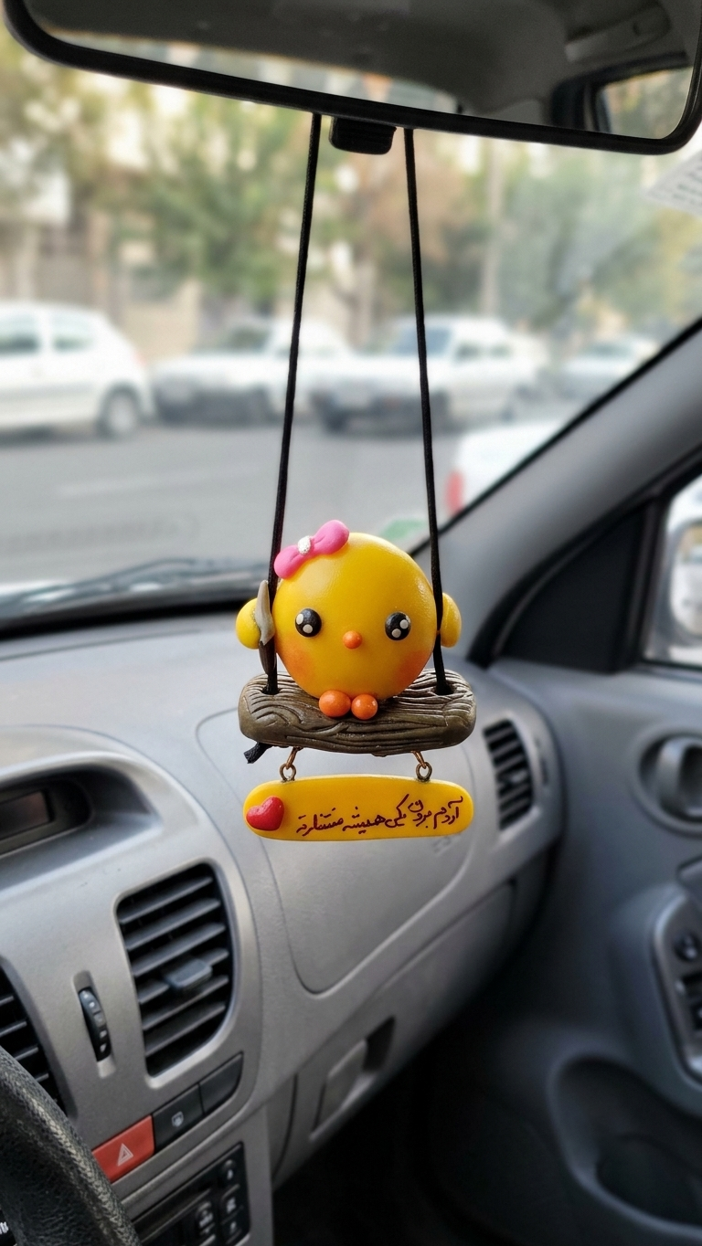 آویز آینه ماشین طرح جوجو کوچولو کد 1007